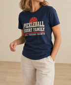 Pickleball Shirt — Retro Court Family League Night T-Shirt