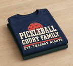 Pickleball Shirt — Retro Court Family League Night T-Shirt