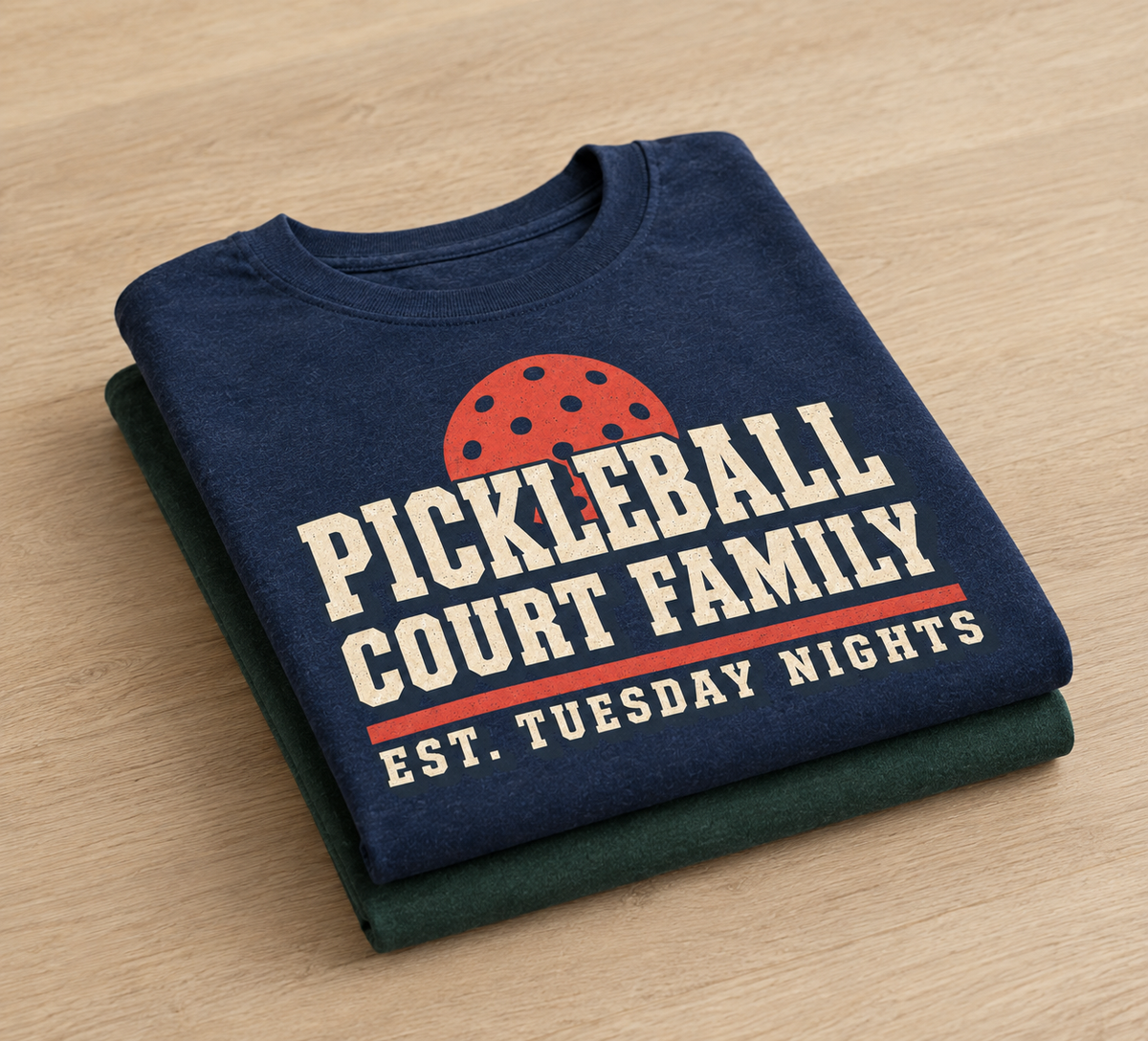 Pickleball Shirt — Retro Court Family League Night T-Shirt