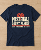 Pickleball Shirt — Retro Court Family League Night T-Shirt