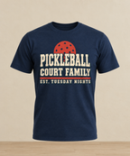 Pickleball Shirt — Retro Court Family League Night T-Shirt