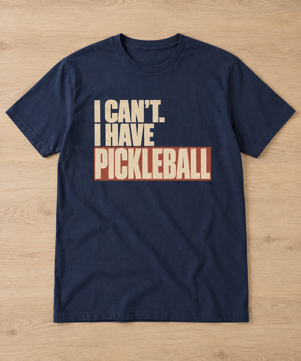 Funny Pickleball Shirt — I Can't I Have Pickleball Tee